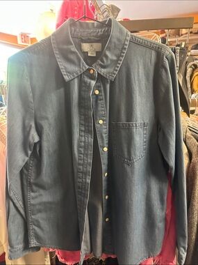 CeCe Men's Indigo Denim Shirt Jacket
